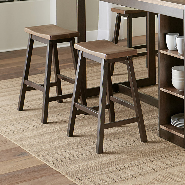 Lark Manor Clowers Solid Wood 24" Counter Stool & Reviews Wayfair